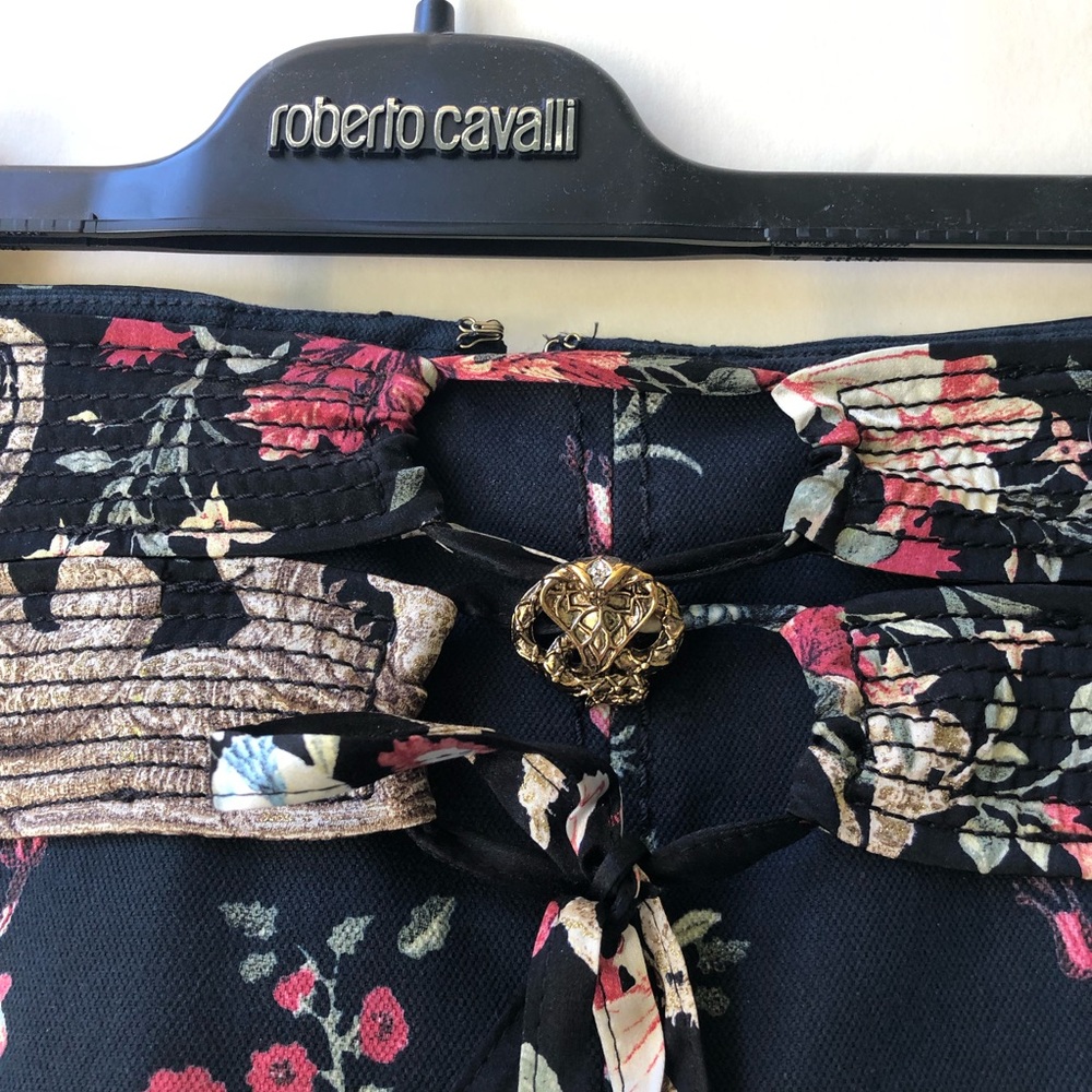 Authentic Roberto Cavalli black denim pencil skirt